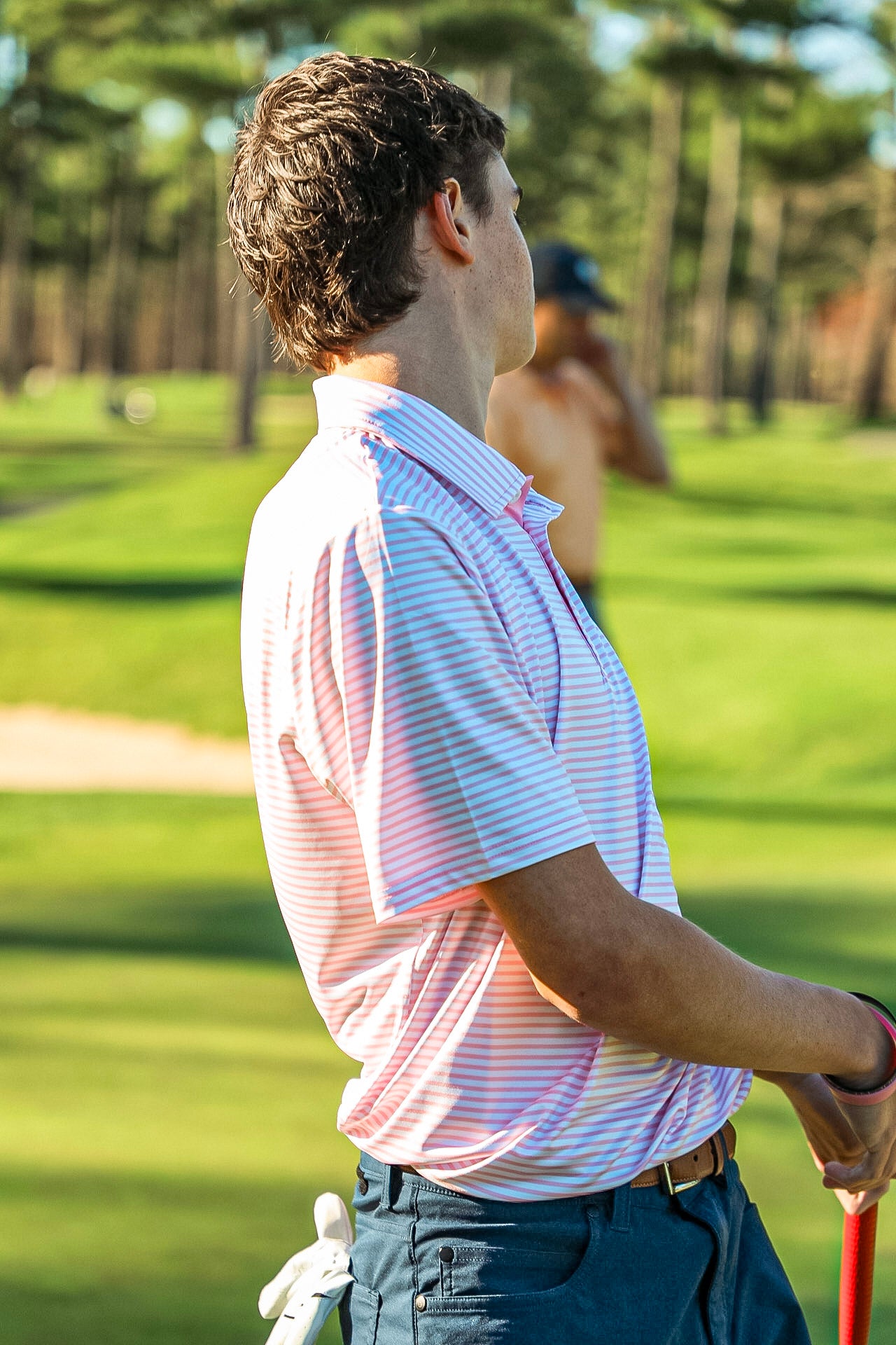 Pink Stripe Polo