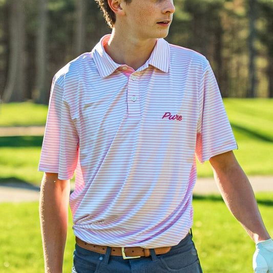 Pink Stripe Polo